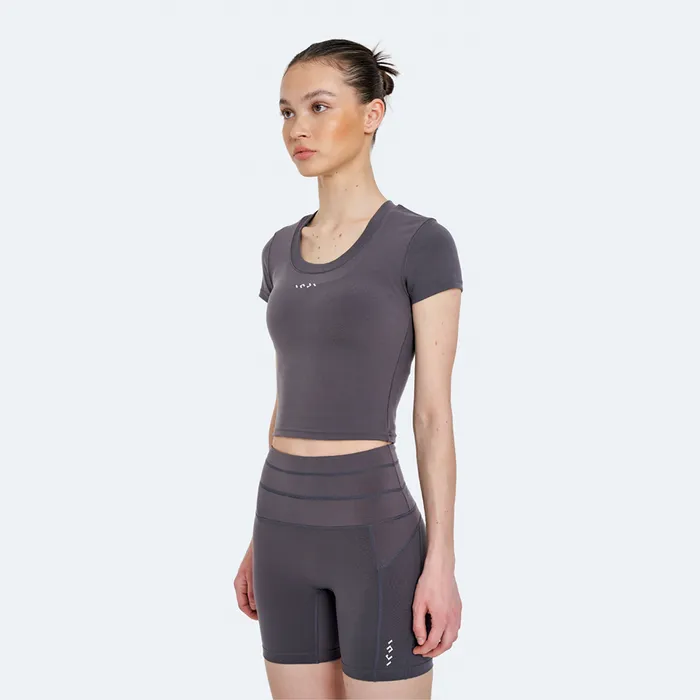 LOW SCOOP CROP WITH TIE BACK FAIRY FOUNTAIN