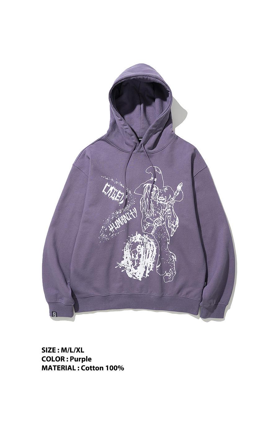 パーカー・フーディ NOT4NERD Caged Humanity Pullover Hood Purple HD080PP Caged Humanity Pullover Hood - Purple - 감도 깊은 취향
