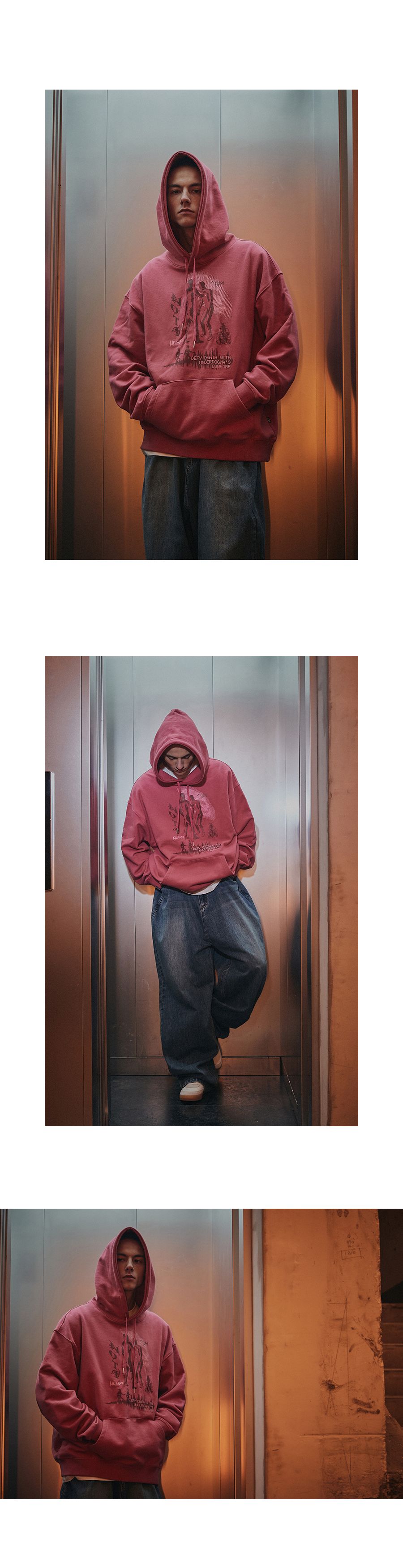 パーカー・フーディ NOT4NERD Defy Death Pullover Hood Pink HD078PK Defy Death Pullover Hood - Pink - 감도 깊은 취향 셀렉트샵 29CM