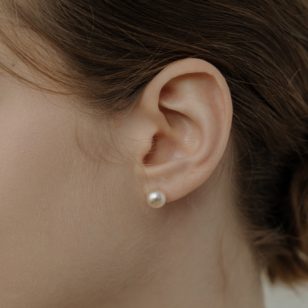 [29CM 단독] [Silver925] WE032 Cream rose pearl earring