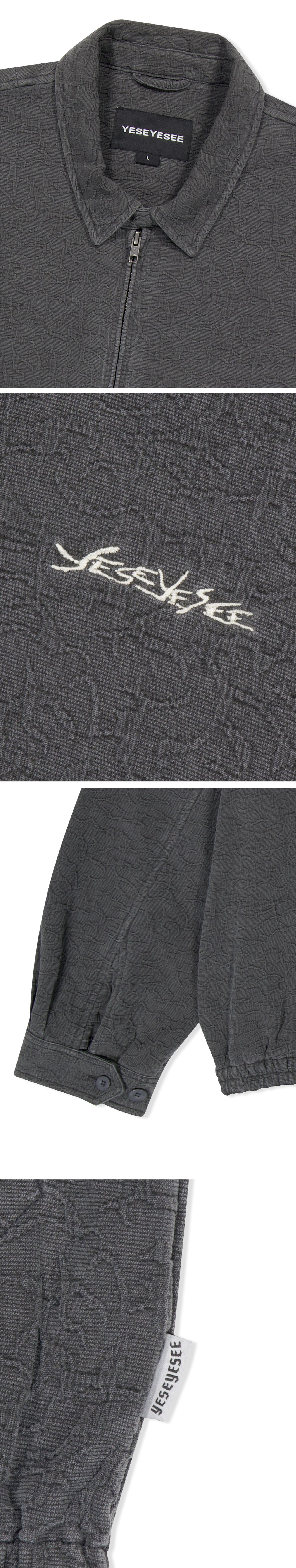 Abstract Jacquard Zip Jacket Charcoal - 감도 깊은 취향