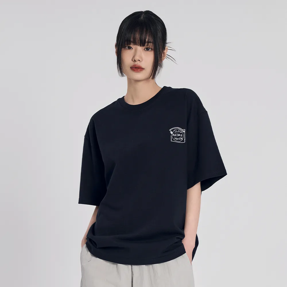 YOUHEE SMALL LOGO T-SHIRTS BLACK - 감도 깊은 취향 셀렉트샵 29CM