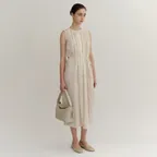 Clouet Flap Leather Tote Bag Ivory