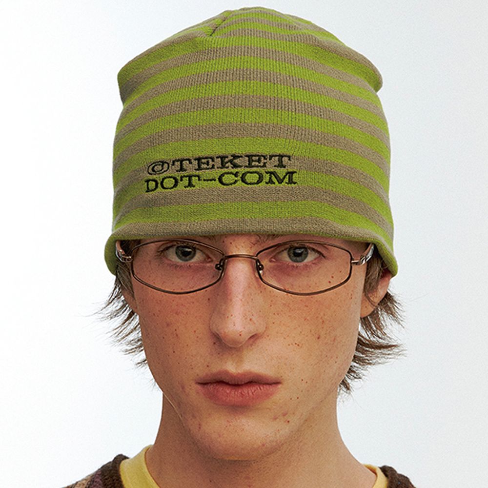 Dot Com Stripe Beanie Green - 감도 깊은 취향 셀렉트샵 29CM