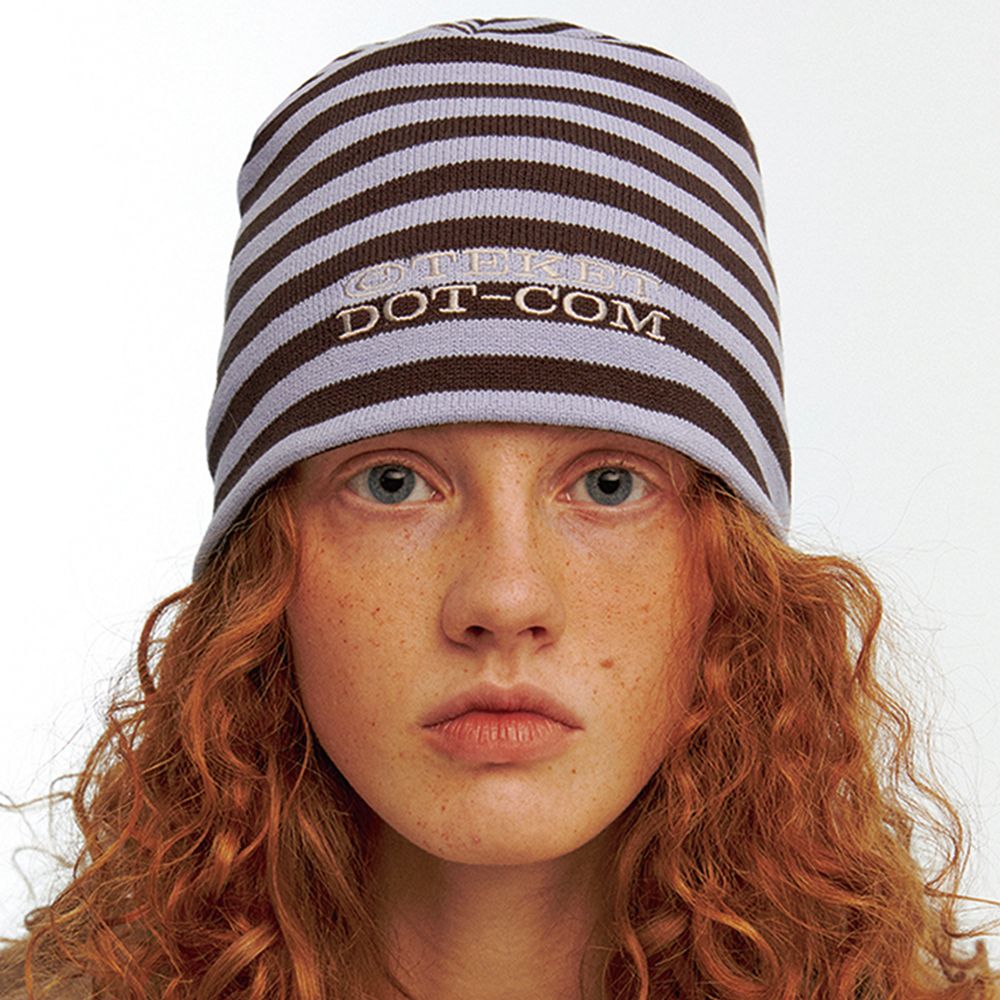 Dot Com Stripe Beanie Brown - 감도 깊은 취향 셀렉트샵 29CM