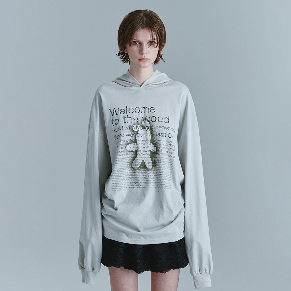 Welcome Long Rag HOODIE WELCOME LONG SLEEVE_light grey - 감도 깊은 취향 셀렉트샵 29CM