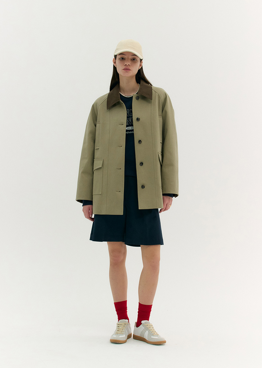 COMBI COTTON HALF TRENCH (ash forest) - 감도 깊은 취향 셀렉트샵 29CM