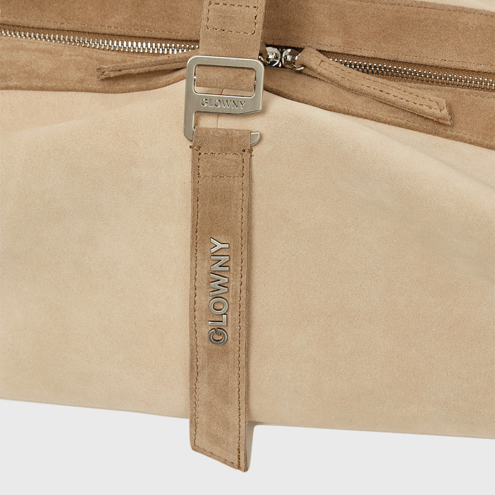 ★GLOWNY★TAO REAL SUEDE HOBO BAG★ TAO REAL SUEDE HOBO BAG (SAND) - GLOWNY