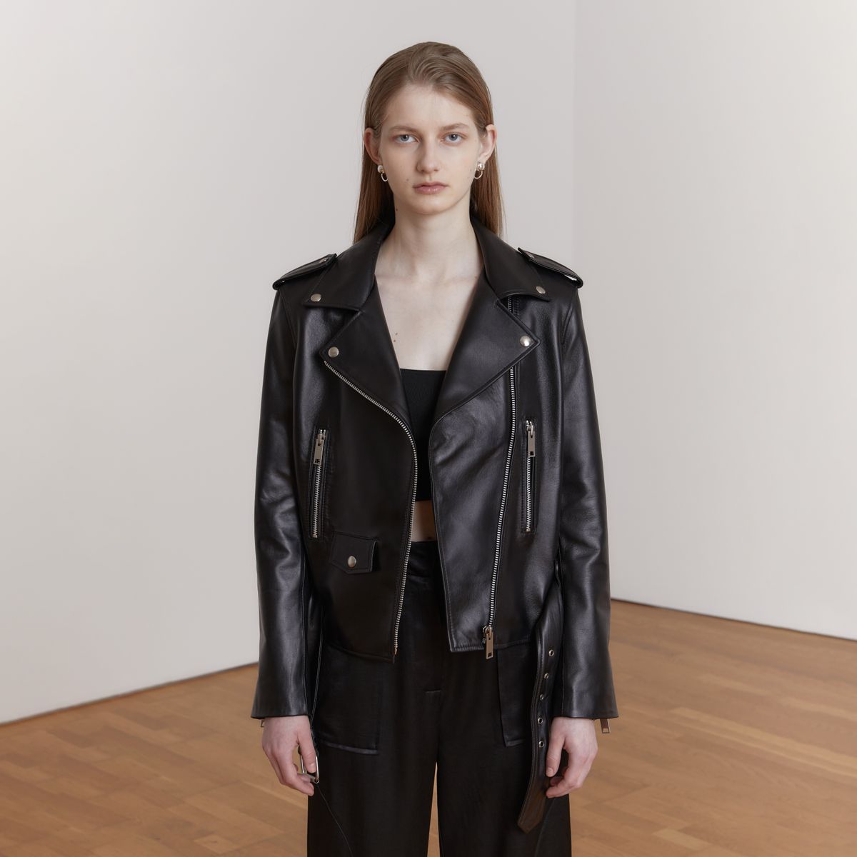 [수지 착용] EQUILIBRE Italian Lambs Leather Rider Jacket_Black - 감도 깊은 취향 ...