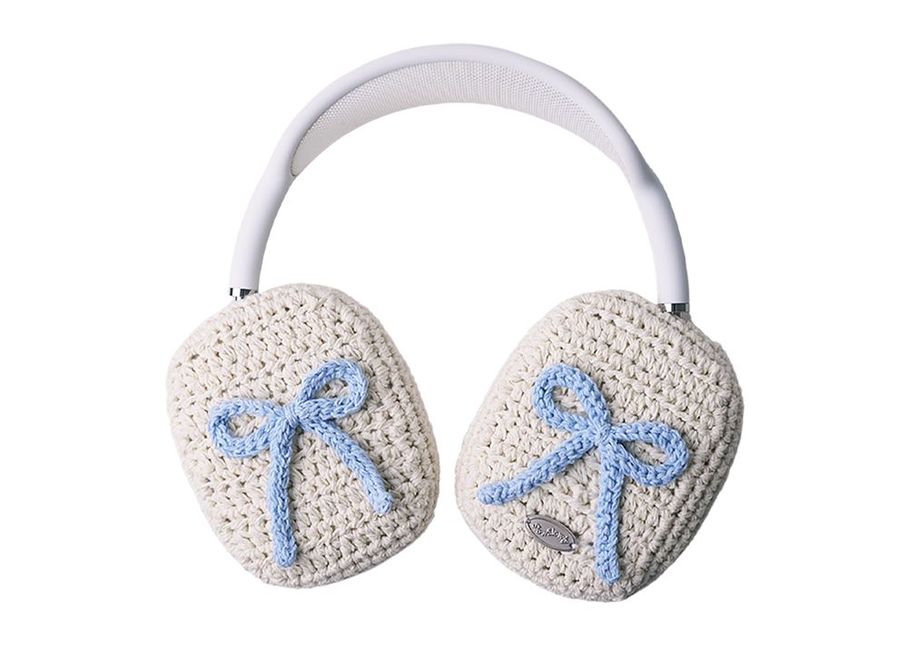 No.200 / Ribbon Crochet AirPods Max Case Cover _ Sky