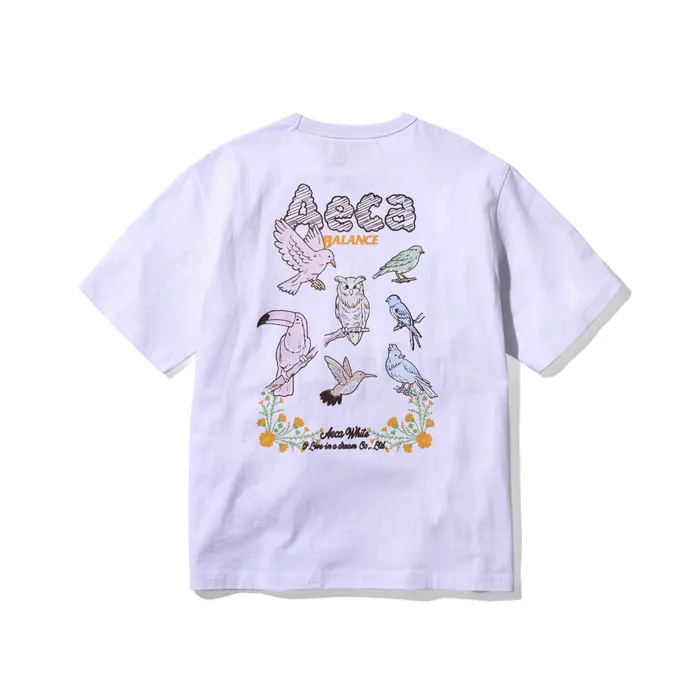 AECA WHITE AECA BIRDS Tシャツ 2colors AECA BIRDS HALF SLEEVE-WHITE - 감도 깊은 취향 셀렉트샵 29CM