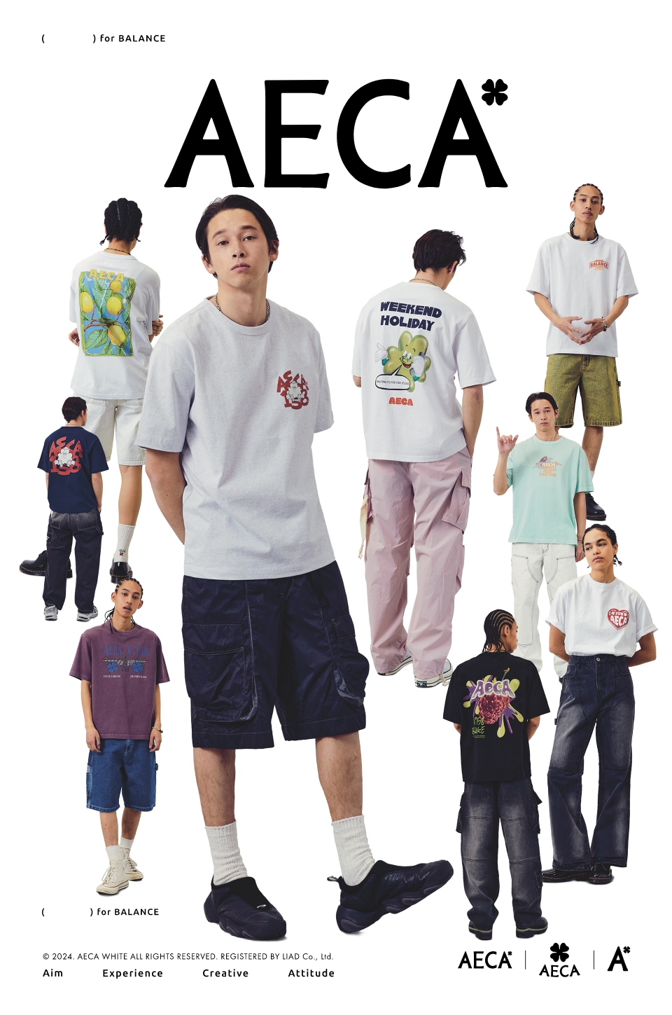 AECA WHITE AECA FRESH Tシャツ 2colors ◇24SS AECA WHITE FRESH Tシャツ/2色◇ (AECA WHITE/Tシャツ