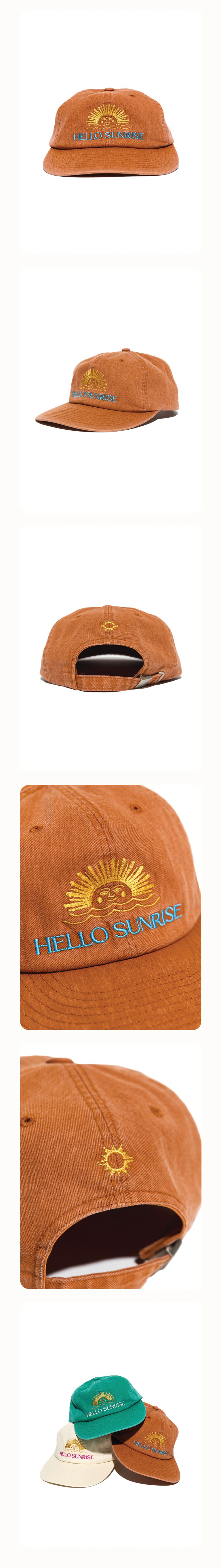 キャップ Hello Sunrise Washed Two Tone Logo 6Panel CapBrown HS52CA600 MUSINSA | HELLO SUNRISE Washed Two Tone Logo 6Panel Cap_Brown