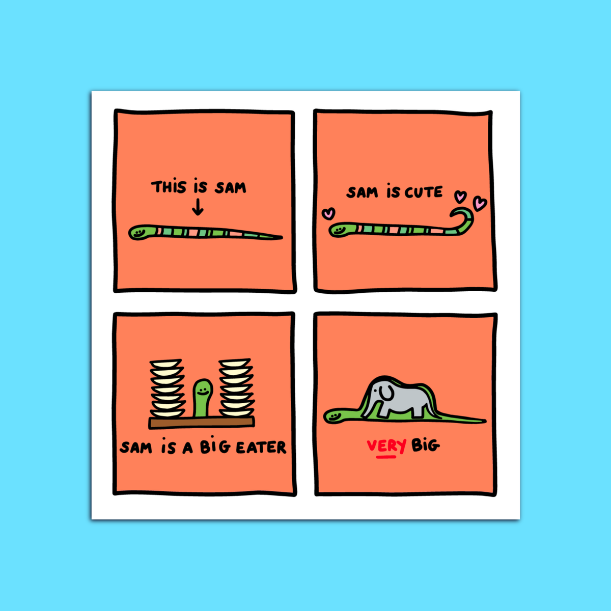 Sam the Snake 엽서 뱀 엽서 - 감도 깊은 취향 셀렉트샵 29CM