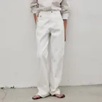 [숏기장추가]시그니쳐 세미 와이드 데님 팬츠_CREAM WHITE