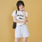 [박규영PICK]세터 로고 자수 보야지 반팔 티셔츠 리조트 아이보리