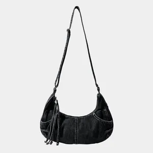 韓国商品/IUGAMAKARAS Washed Denim Shoulder Bag 韓国商品/IUGAMAKARAS Washed Denim Shoulder Bag Washed Denim
