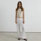 COTTON SHEER PANTS_WHITE