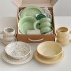 [gift Set] 타블도트 슬로우 3단 머그 홈카페 세트 3P 1인 식기 선물세트