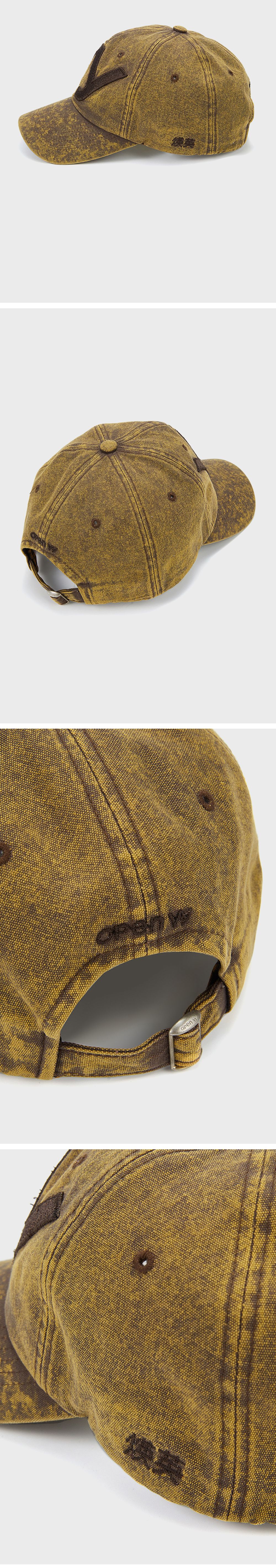 YY COTTON BALL CAP (YELLOWISH BROWN) - 감도 깊은 취향 셀렉트