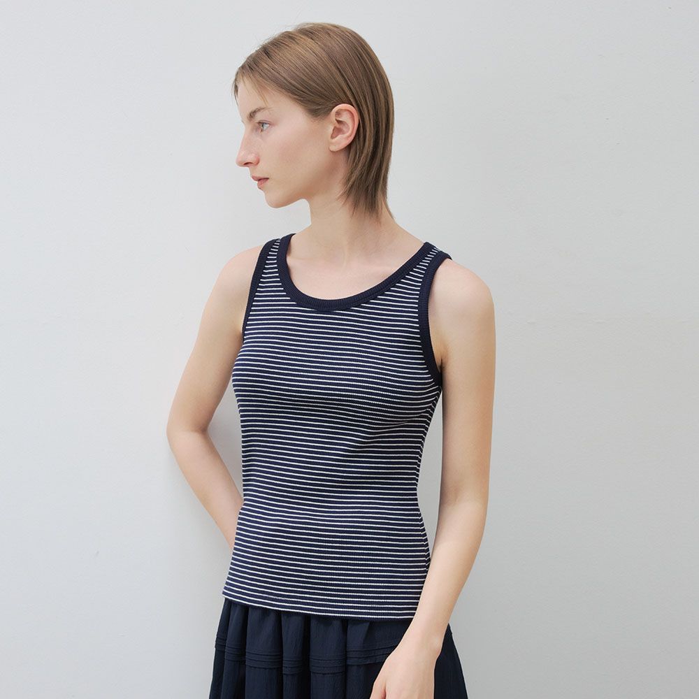 Riani Scoop Neck Top With Velvet Trim And Detatchable Fe Navy