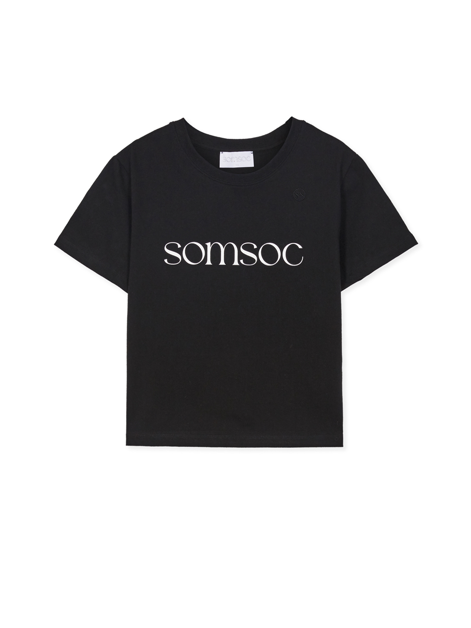 韓国注目ブランド★[SOMSOC] SOMSOC LOGO CROP TOP SOMSOC LOGO CROP TOP_BLACK - 감도 깊은 취향 셀렉트샵 29CM