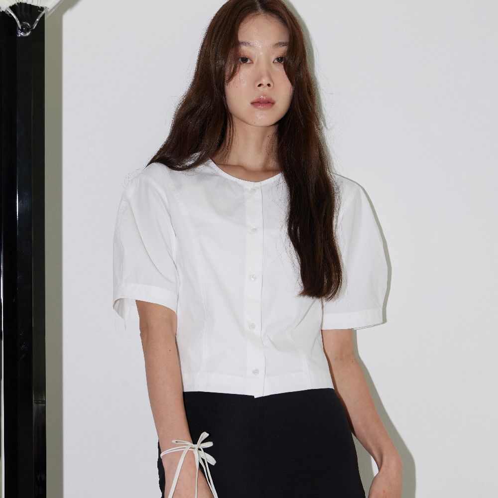 [29CM 단독][소빈 착용] puff crop blouse_ivory