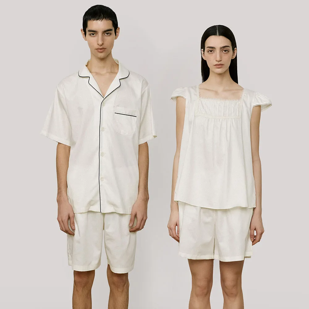 (couple) Classic Cotton Short Pajama Set + Two-piece 001