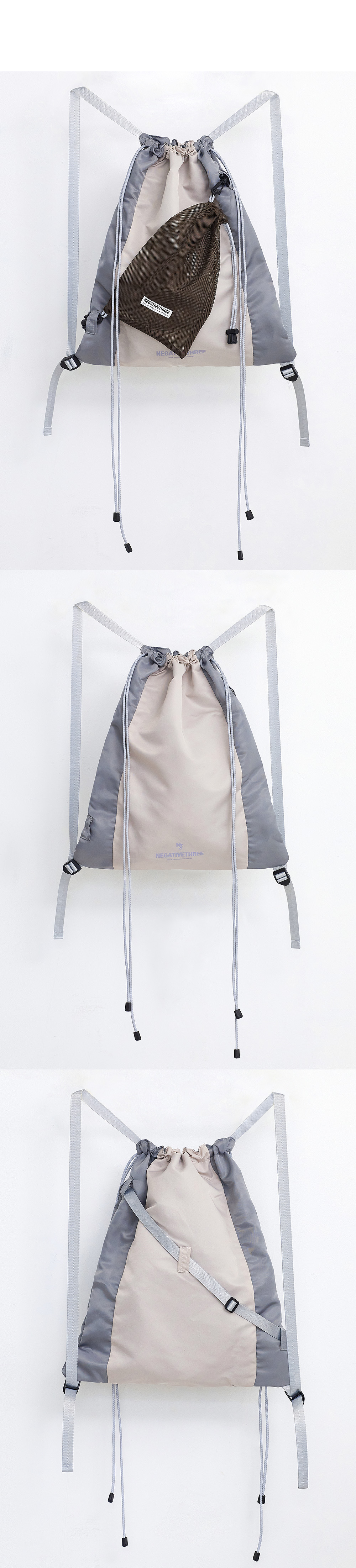 【negativethree】Cabestan Gym Sack PINK BEIGE NT3 1038PB Cabestan Gym Sack PINK BEIGE - 감도 깊은 취향 셀렉트샵 29CM