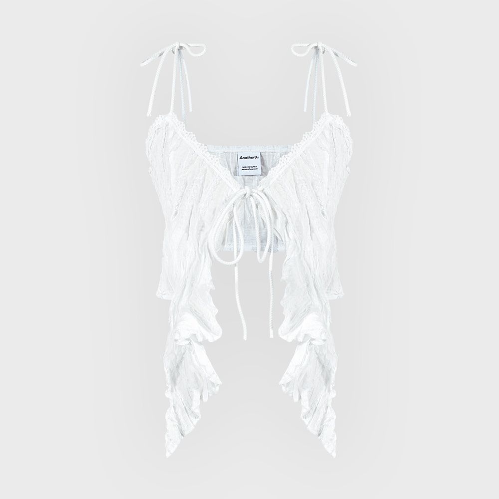 LACE RUFFLE BUSTIER_White - 감도 깊은 취향 셀렉트샵 29CM