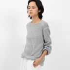 [12th_7/4 예약배송] Leau linen sweatshirt_melange grey