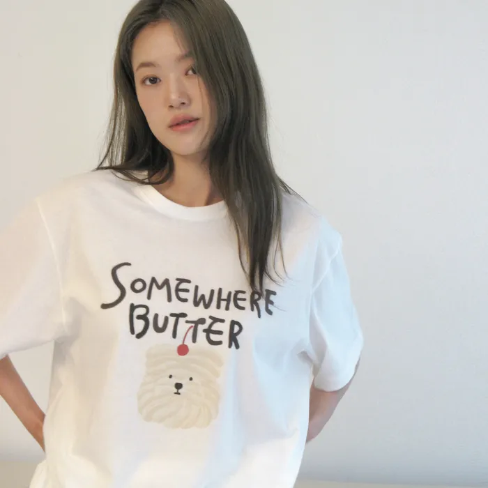 ◆SOMEWHEREBUTTER Butteree over-fit top/3色◆ Butteree over-fit top - 3color - 감도 깊은 취향 셀렉트샵 29CM