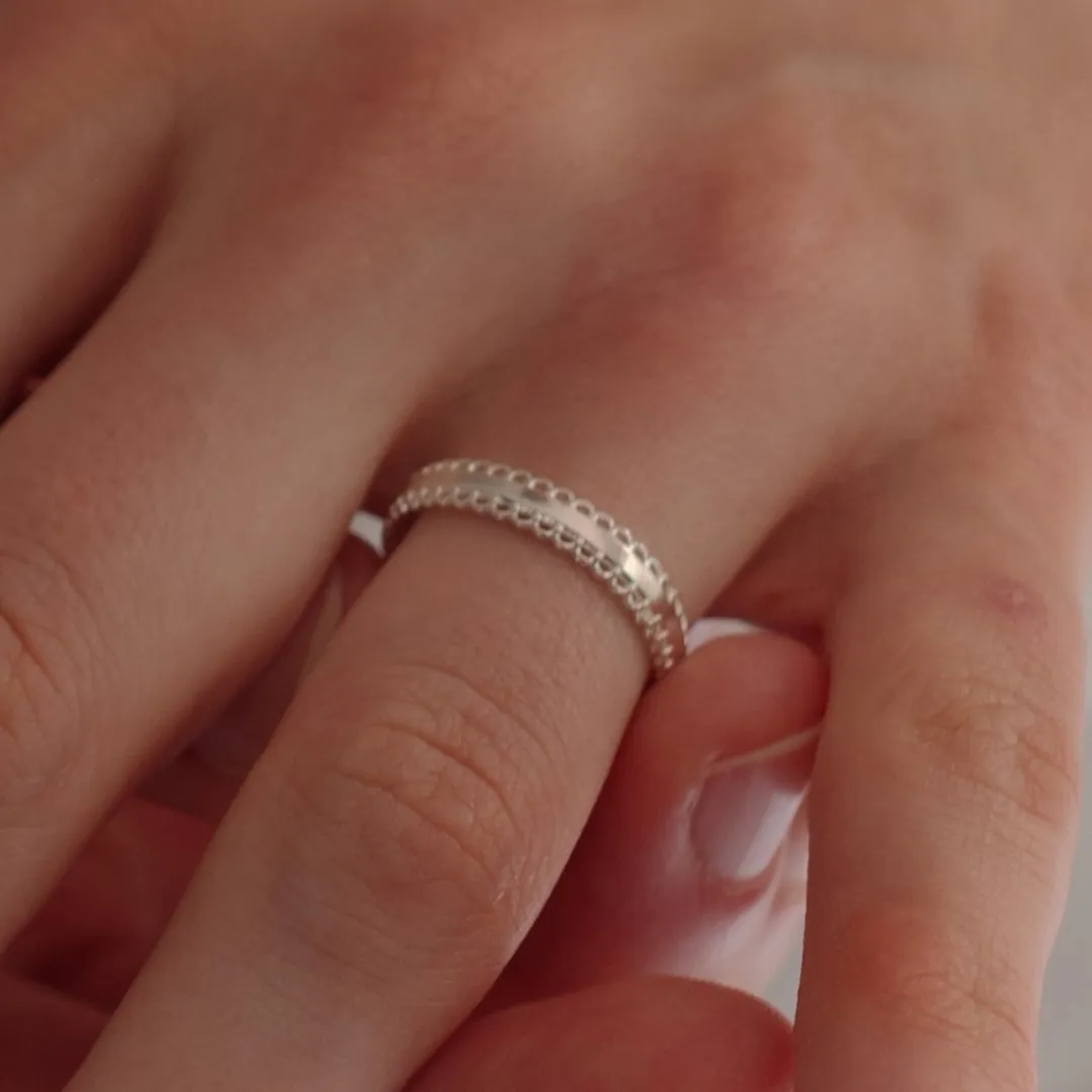 [韓国人気ジュエリー] Sun Glitter Eternity Ring 3mm - Cognac Sun Glitter Eternity Ring 3mm - Cognac - 감도 깊은 취향