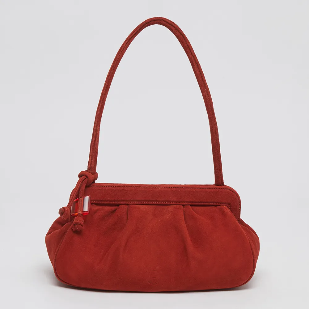 Dunst^ SUEDE BOSTON TOTE BAG RED UDBA4F202R2
