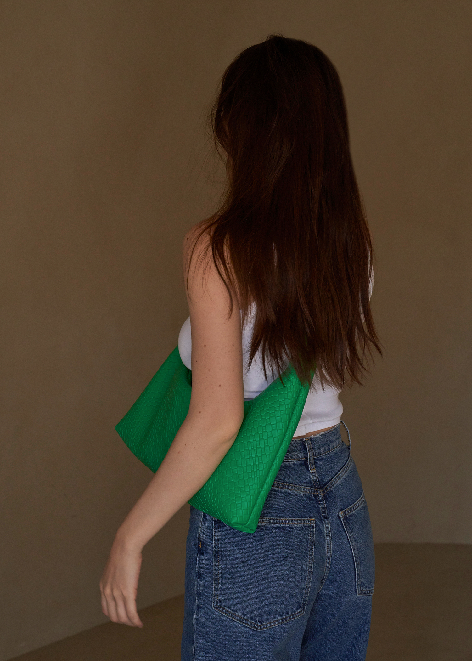 Cross Body Slouchy Hobo Bag Tennis Green - 감도 깊은 취향