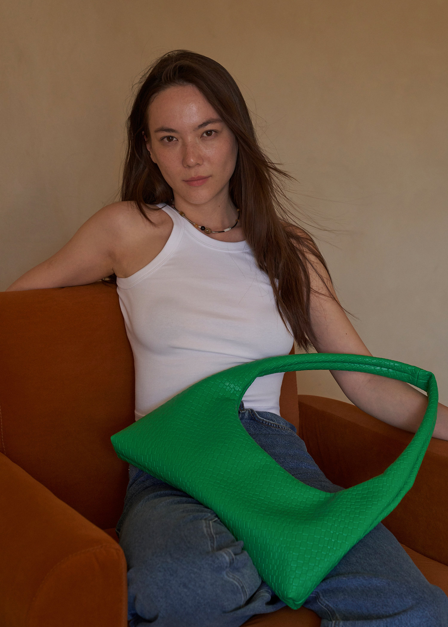 Cross Body Slouchy Hobo Bag Tennis Green - 감도 깊은 취향