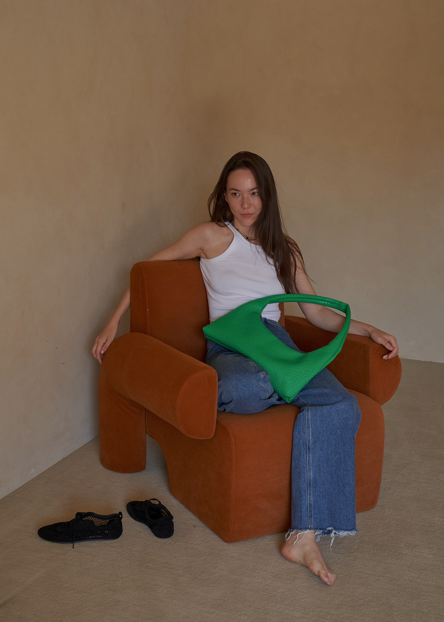 Cross Body Slouchy Hobo Bag Tennis Green - 감도 깊은 취향