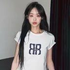 Square Logo Denim Top - White