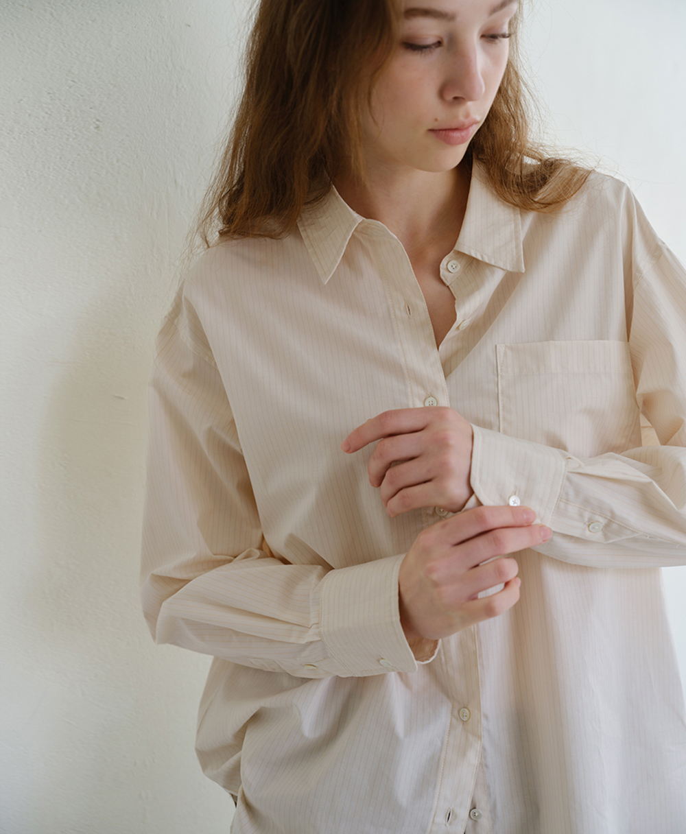シャツ HUECLOSET Overfit Balloon Stripe Shirt HUECLOSET Overfit Balloon Stripe Shirt (HUE/シャツ