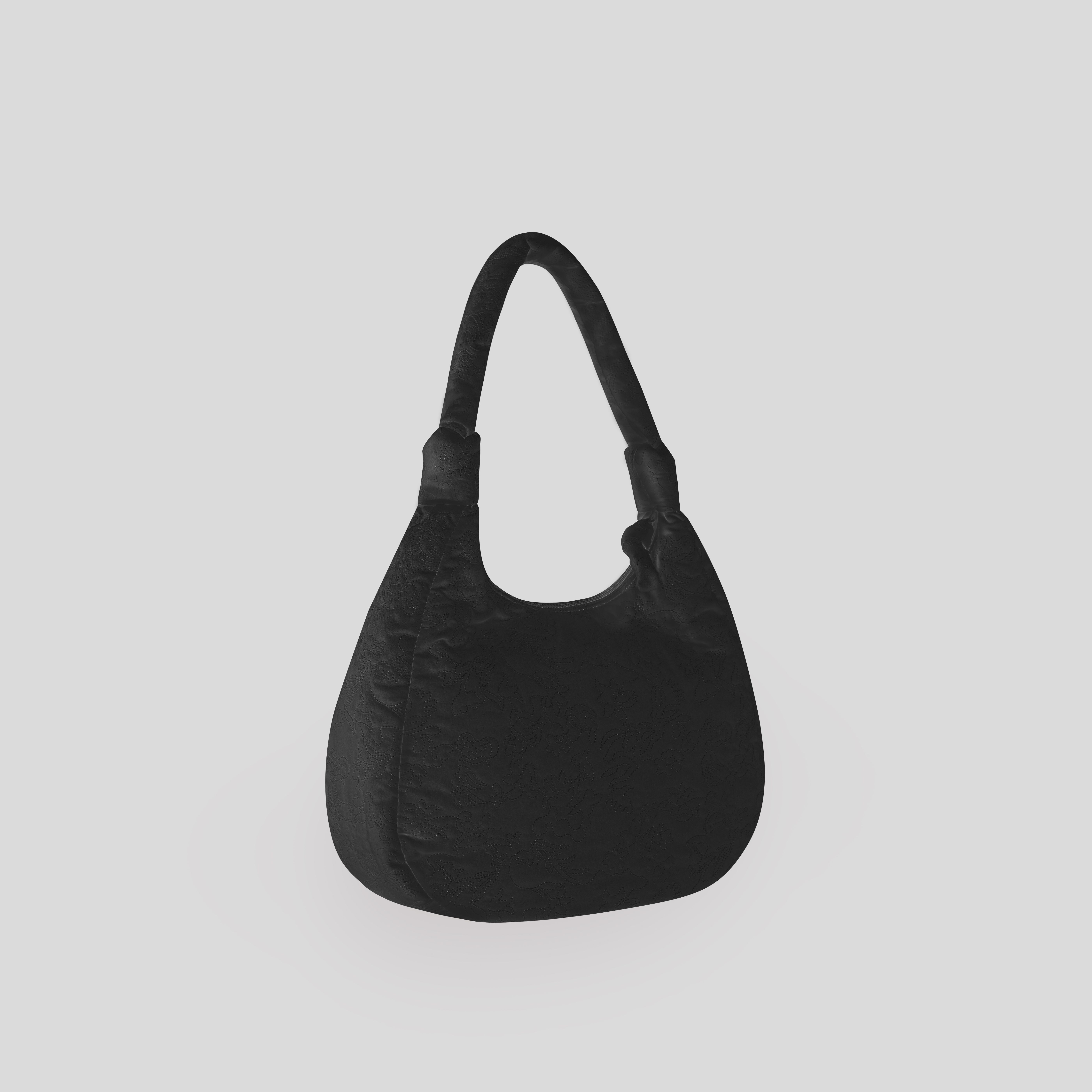 WRINKLE PUMPKIN HANDLE BAG (3色) [韓国29CM限定アイテム] 29CM 단독] Wrinkle Pumpkin Leather Bag (silver) - 감도 깊은