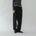 [6차] Loose belted slacks (black)