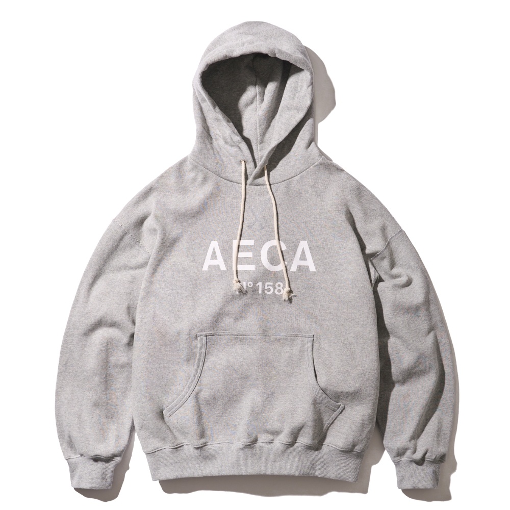 BIG LOGO PULLOVER HOODIE GREY WHITE 29CM