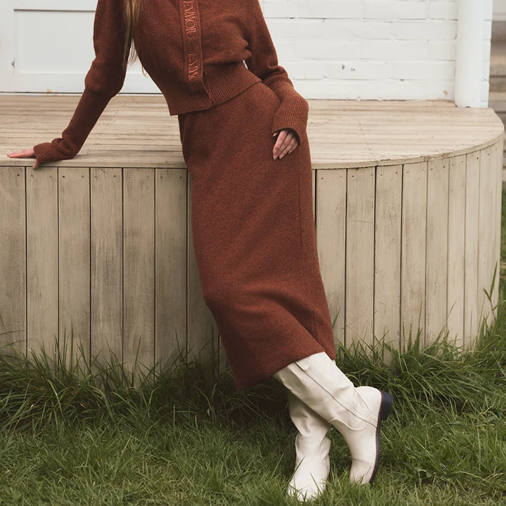 ◇LENINA◇ LIRIEN woolen skirt_GOLDEN BEIGE MUSINSA | LENINA LIRIEN woolen skirt_GOLDEN BEIGE