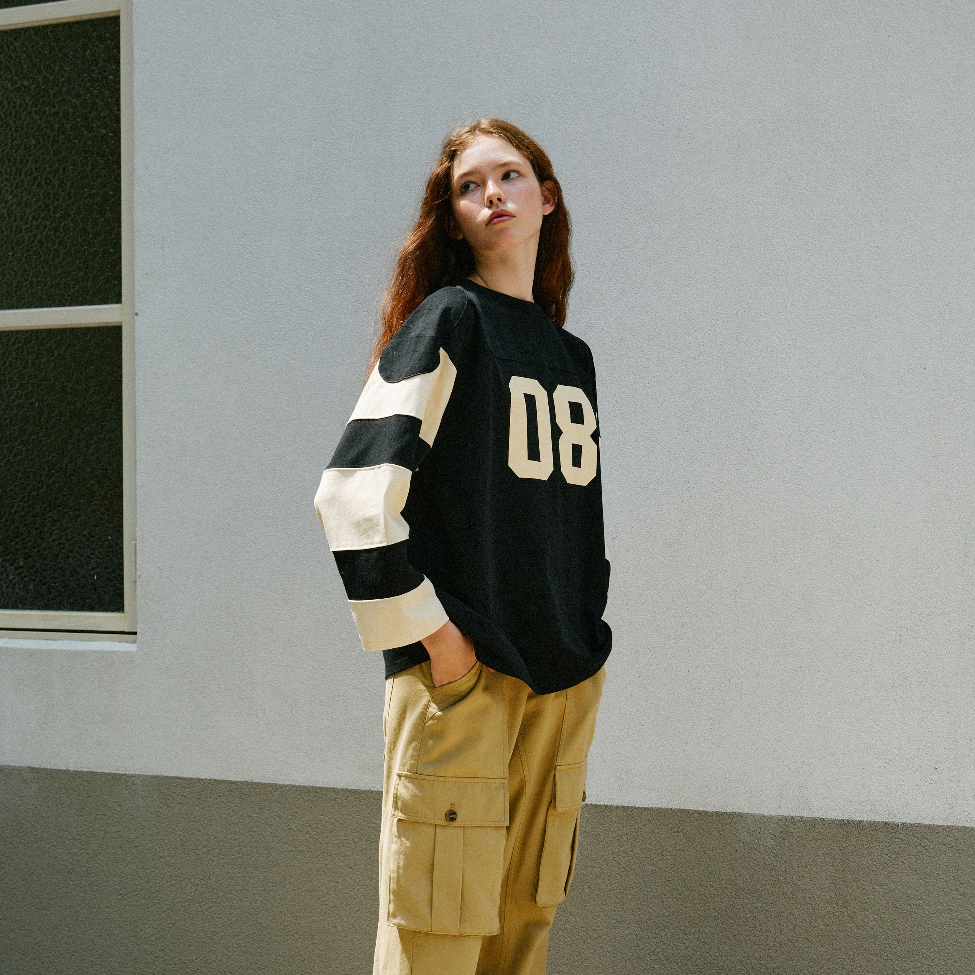 [GREEN BUTTER] Chain-Needlework Stripe Tee 4color★韓国発 Chain-Needlework Stripe Tee (Green) - 감도 깊은 취향 셀렉트
