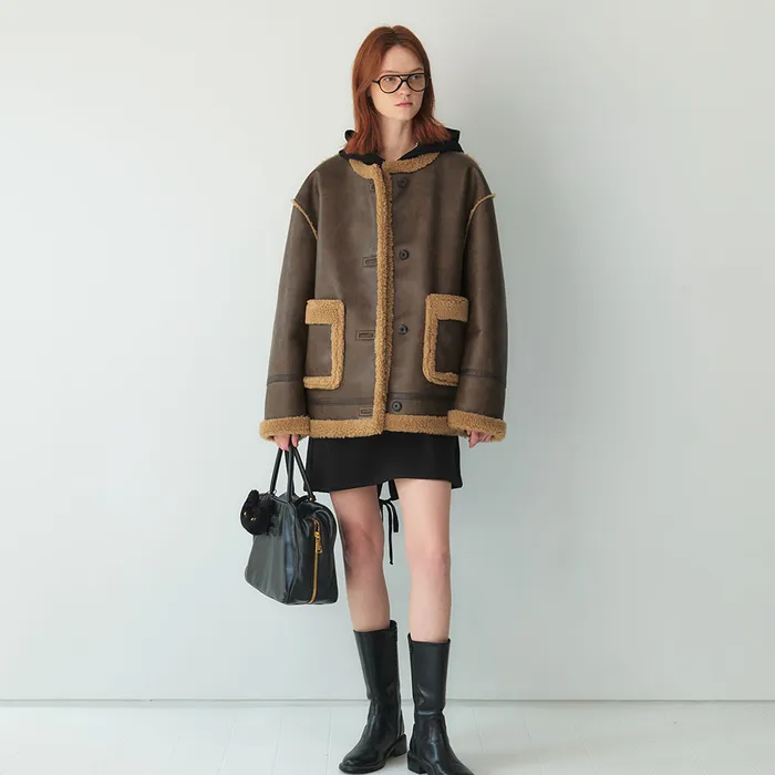 美品】OHOTORO Oslo Reversible Mustang ブラウン（期間限定値下げ中 