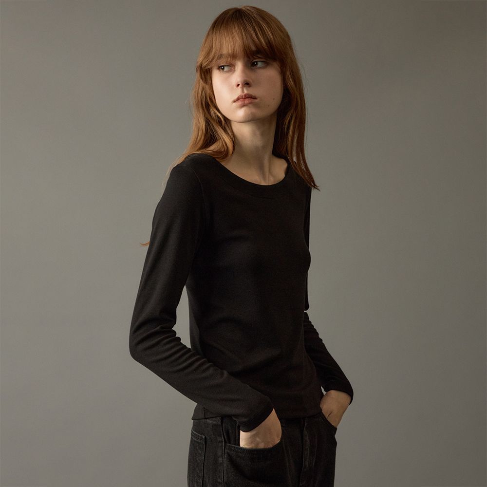 Evening boat neck Tee (Black) - 감도 깊은 취향 셀렉트샵 29CM