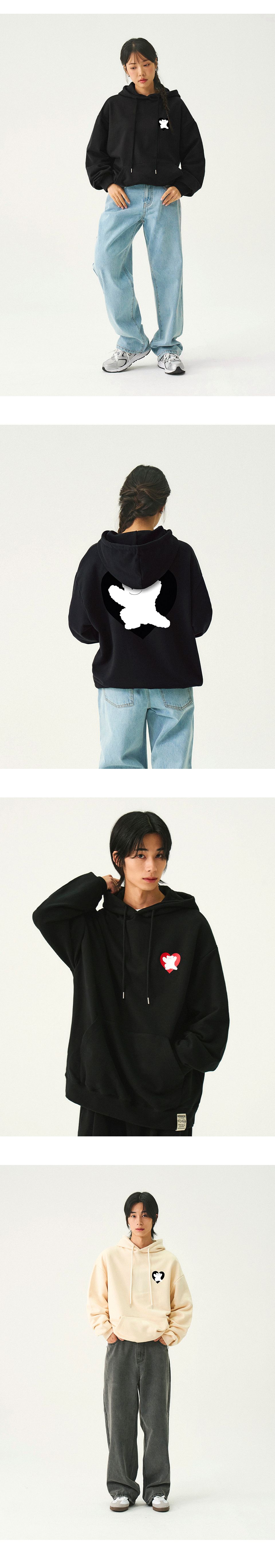 【GRAVER】24FW★ [UNISEX]Bear Heart Back Printing Sweatshirt Designer fashion, Seoul-fully created | W Concept