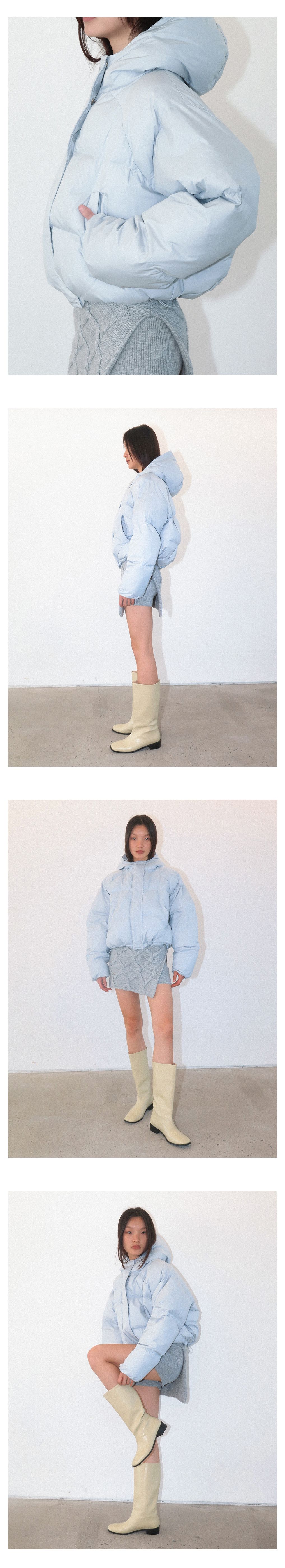 Arc Puffer Jacket Silver Blue | ファッション通販サイト NUGU