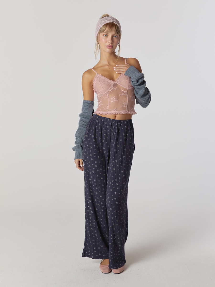 PROVINCE EYELET PANTS (NIGHT BOUQUET) - 감도 깊은 취향