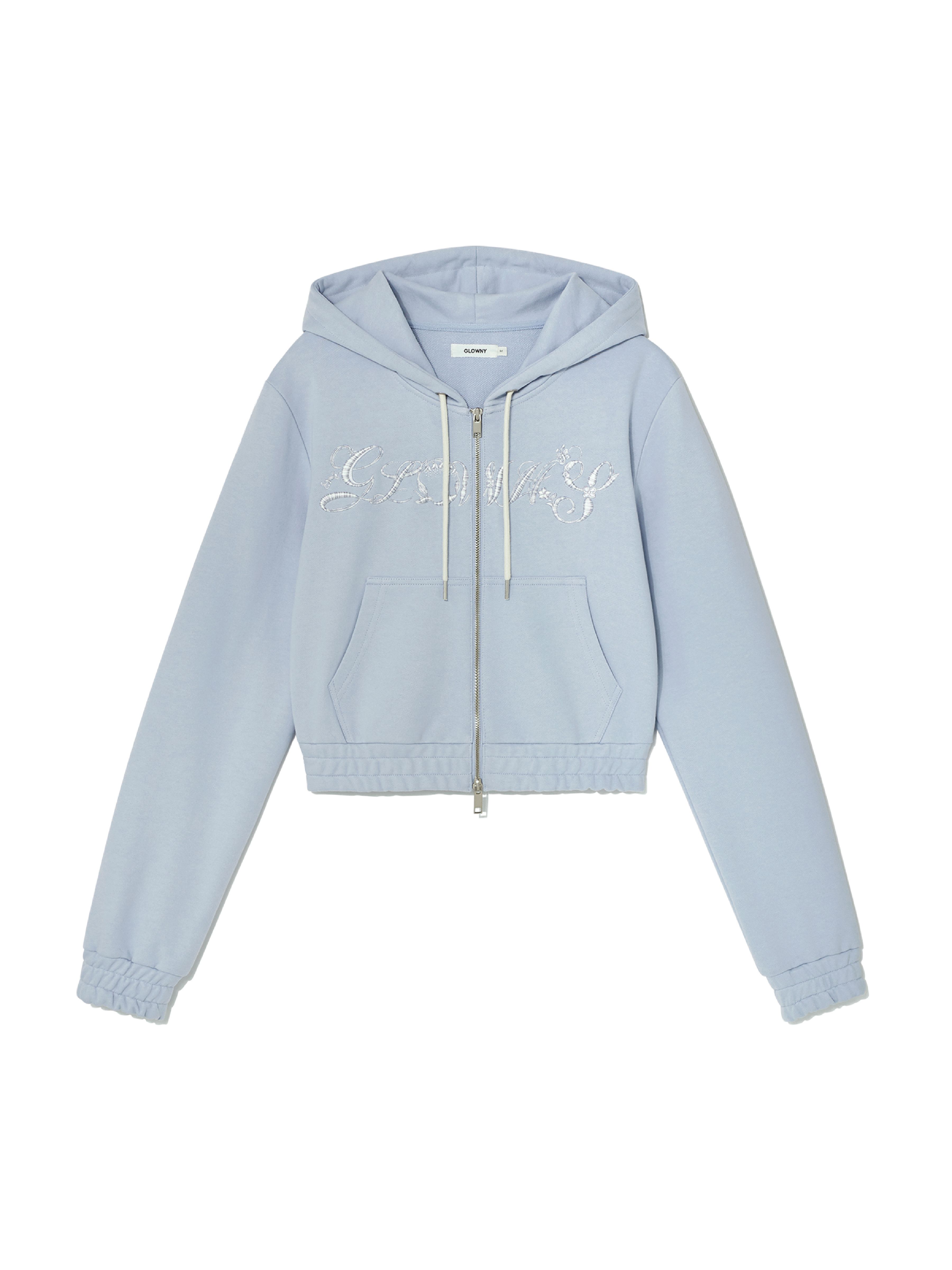 ★GLOWNY★ BONNIE CROP ZIP UP CHARCOAL GLOWNY BONNIE CROP ZIP UP (OATMEAL) – SeoulSeoul
